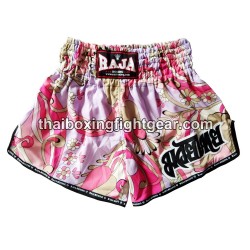 Raja Boxing pantalones cortos de Muay Thai Flower Pink | Muay Thai Shorts