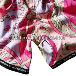 Raja Boxing pantalones cortos de Muay Thai Flower Pink | Muay Thai Shorts