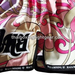 Raja Boxing pantalones cortos de Muay Thai Flower Pink | Muay Thai Shorts