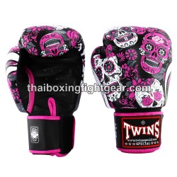 Guantes de Boxeo tailandés Twins FBGVL3-53 "Skull Pink" | Guantes