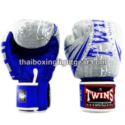 Guantes de Boxeo tailandés Twins FBGVL3-TW5 "Blue White" | Guantes