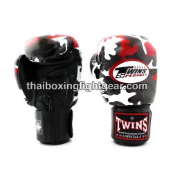 Twins FBGVL3-Army Guantes de Boxeo tailandés "Army-Red" | Muay Thai Gloves