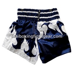 TWINS PANTALONES CORTOS DE BOXEO TAILANDES "Dark Blue White" | Pantalone