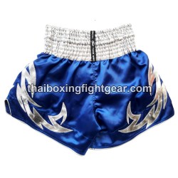 TWINS PANTALONES CORTOS DE BOXEO TAILANDES "Blue Silver" | Pantalone