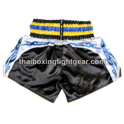 TWINS PANTALONES CORTOS DE BOXEO TAILANDES "Black White" | Pantalone