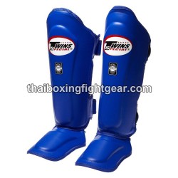 Twins SLG-10 Espinilleras "SHIN GUARDS"  protecciones dobles espinilleras "Blue" | Protecciones