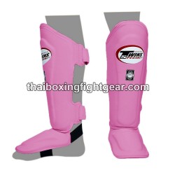 Twins SLG-10 Espinilleras "SHIN GUARDS"  protecciones dobles espinilleras "Pink" | Protecciones
