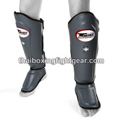 Twins SLG-10 Espinilleras "SHIN GUARDS"  protecciones dobles espinilleras "Grey" | Protecciones