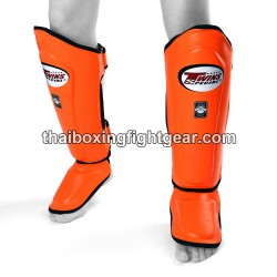 Twins SLG-10 Espinilleras "SHIN GUARDS"  protecciones dobles espinilleras "Orange" | Protecciones