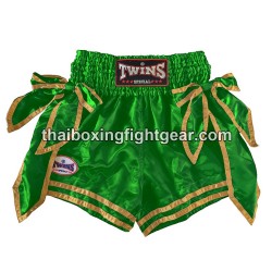 Pantalones de Boxeo TWINS Muay Thai "BOW-KNOT "GREEN" | Pantalone