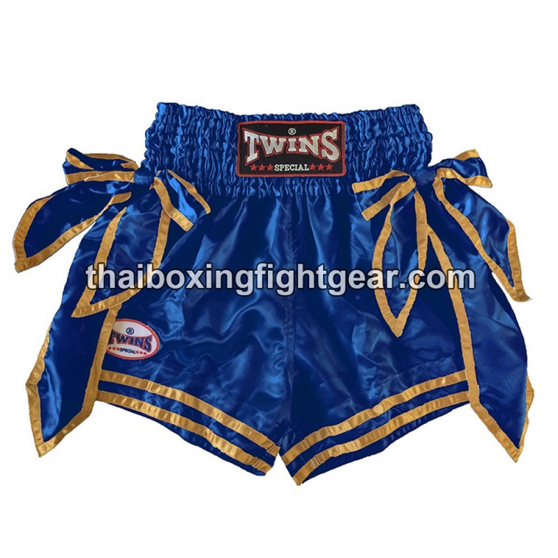 Pantalones de Boxeo TWINS Muay Thai "BOW-KNOT "BLUE" | Pantalone