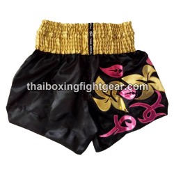 TWINS PANTALONES CORTOS DE BOXEO TAILANDES "Gold Flower" | Pantalone