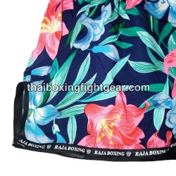 Raja Boxing pantalones cortos de Muay Thai "Flower Purple" | Muay Thai Shorts