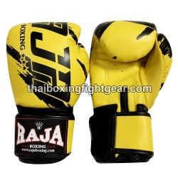 Raja Boxing Muay Thai Guantes de Boxeo Tailandés "Tattoo Yellow" | Guantes