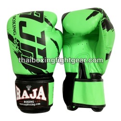 Raja Boxing Muay Thai Guantes de Boxeo Tailandés "Tattoo Green" | Guantes