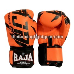Raja Boxing Muay Thai Guantes de Boxeo Tailandés "Tattoo Orange" | Guantes
