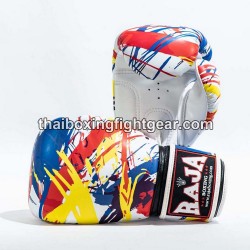 Raja Boxing Muay Thai Guantes de Boxeo Tailandés "Paint White" | Guantes