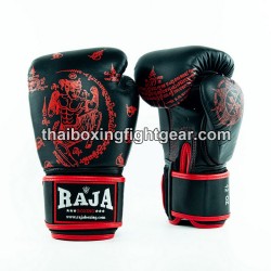 Raja Boxing Muay Thai Guantes de Boxeo Tailandés "Yan Nak" Black | Guantes