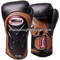Guantes de Boxeo tailandés Twins BGVL6 Marrón Negro | Guantes