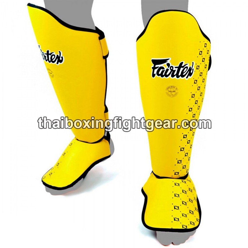 Espinilleras de Muay Thai Fairtex SP5 amarillo | Fairtex