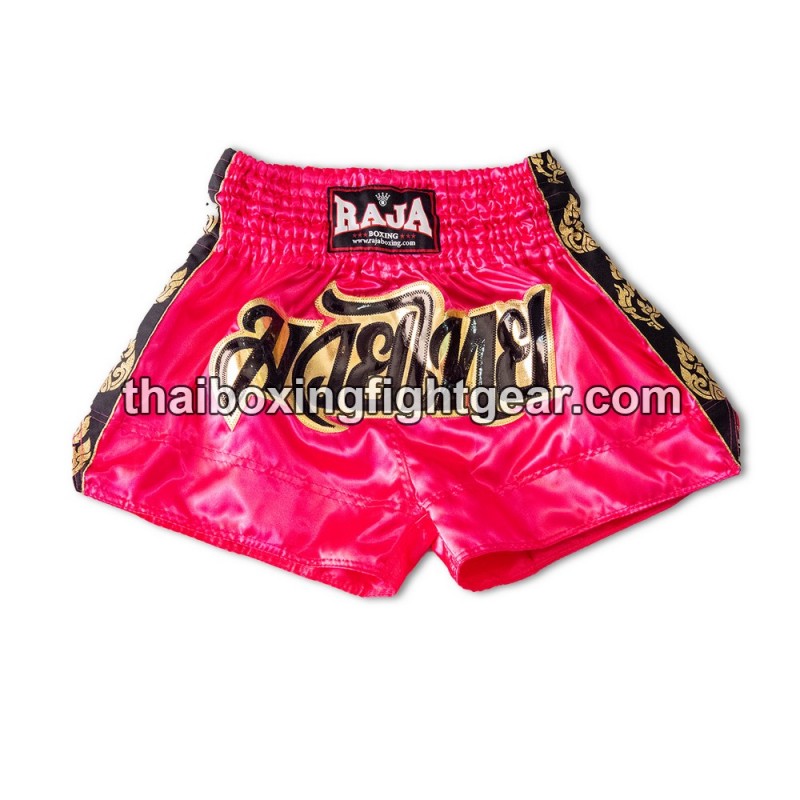 Raja Boxing pantalones cortos de Muay Thai Classic Rosa | Muay Thai Shorts