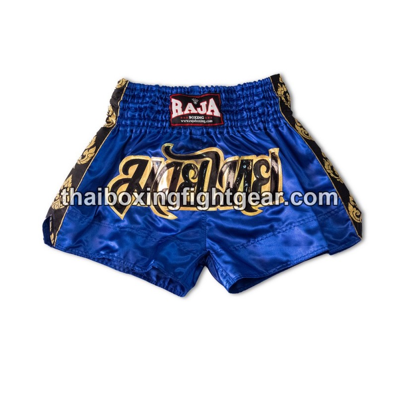 Raja Boxing pantalones cortos de Muay Thai Classic Azul | Muay Thai Shorts