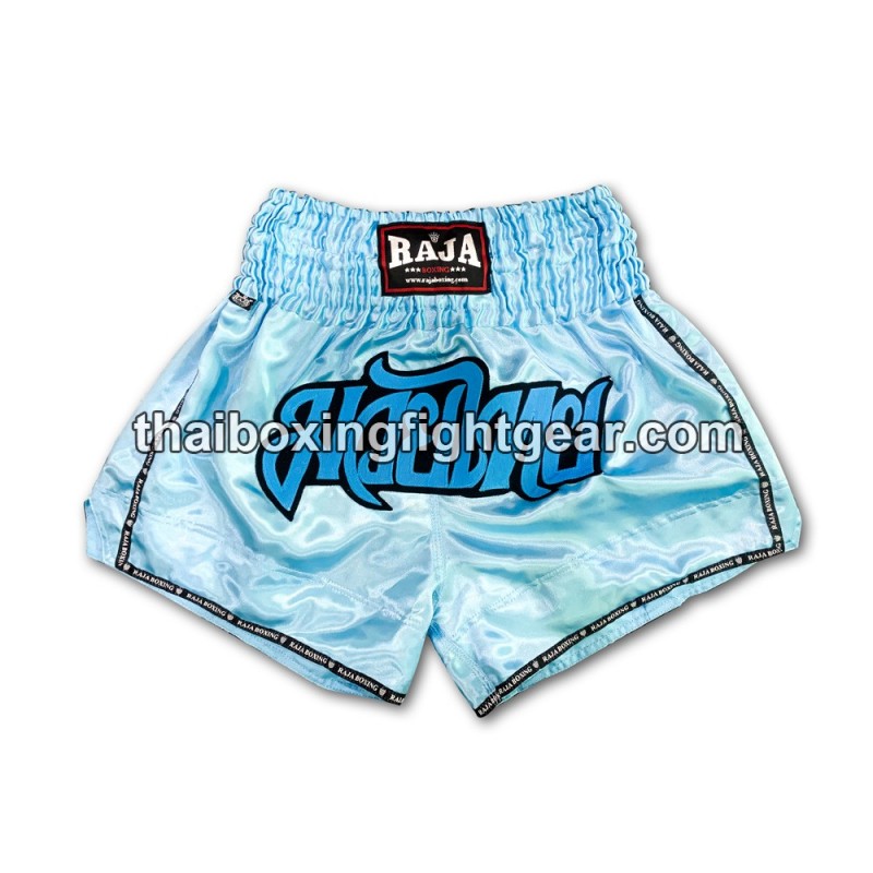 Raja Boxing pantalones cortos de Muay Thai Classic Azul Cielo | Muay Thai Shorts