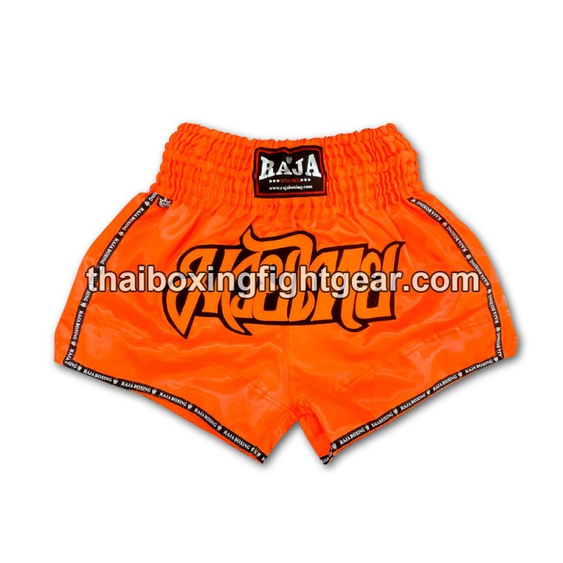 Raja Boxing pantalones cortos de Muay Thai Classic Naranja | Muay Thai Shorts