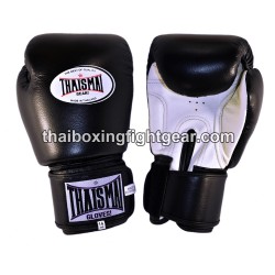 Guantes de boxeo tailandés Thaismai BG124 Negro Blanco | Guantes