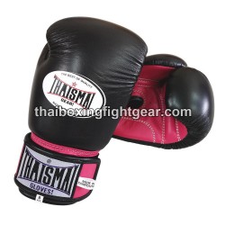 Guantes de boxeo tailandés Thaismai BG124 Negro Rosa | Guantes