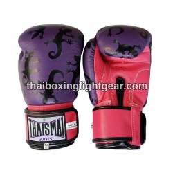 Guantes de boxeo tailandés Thaismai BG124 "LIZARD" Rosa Púrpura | Guantes