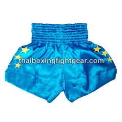 Pantalonés cortos de boxeo thailandés THAISMAI  "Powerpuff" Azul | Pantalone