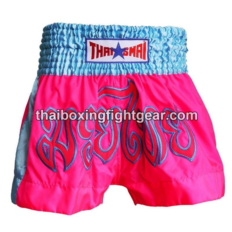 Pantalonés cortos de boxeo thailandés THAISMAI "Crash" Rosa | Pantalone
