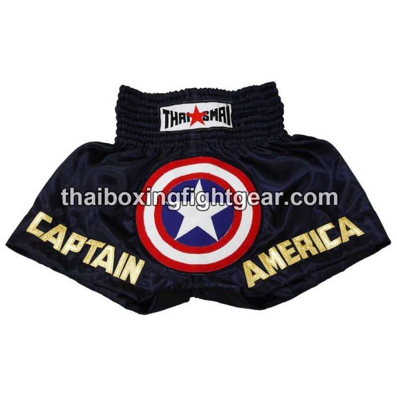 Pantalonés cortos de boxeo thailandés THAISMAI  "Captain America" Thaismai - 1