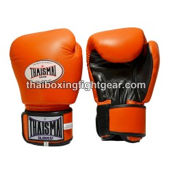 Guantes de boxeo tailandés Thaismai BG124 Naranja negro Thaismai - 1
