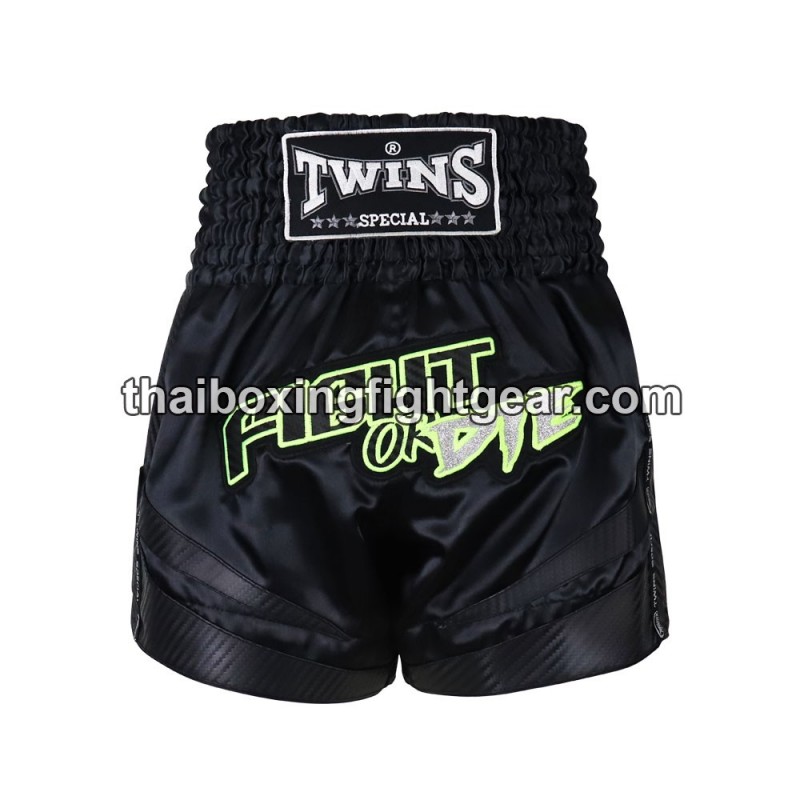 TWINS PANTALONES CORTOS DE BOXEO TAILANDES TBS-FIGHTORDIE "Black" Twins - 1