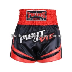 TWINS PANTALONES CORTOS DE BOXEO TAILANDES TBS-FIGHTORDIE "Black Red" Twins - 1