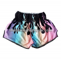 Raja Boxing pantalones cortos de Muay Thai "Rainbow Black" Raja - 2