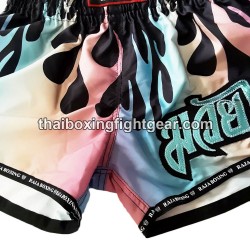 Raja Boxing pantalones cortos de Muay Thai "Rainbow Black" Raja - 3