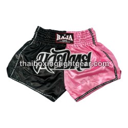 Raja Boxing pantalones cortos de Muay Thai "Bi-Color Black Pink" Raja - 1