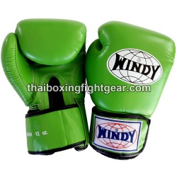 Guantes de boxeo tailandés Windy BGVH verde | Guantes