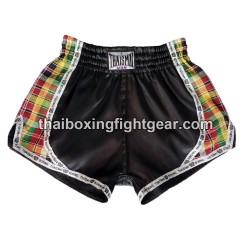 Pantalonés cortos de boxeo thailandés THAISMAI  "Paa Kao Maa Black" Thaismai - 1