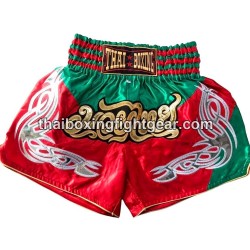 Pantalones cortos de boxeo tailandés: Thaiboxing Rojo y Verde Thai Boxing - 1