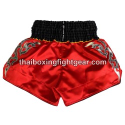 Twins Muay Thai pantalones cortos de boxeo  satín rojo | Muay Thai Shorts