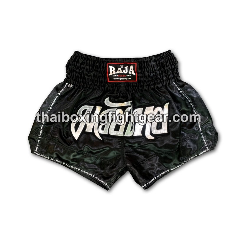 Raja Boxing pantalones cortos de Muay Thai Classic Negro Raja - 1