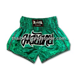 Raja Boxing pantalones cortos de Muay Thai Classic Verde Raja - 1