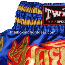 Twins Muay Thai pantalones cortos de boxeo satín azul | Muay Thai Shorts Twins Muay Thai pantalones cortos de boxeo satín azul | Muay Thai Shorts