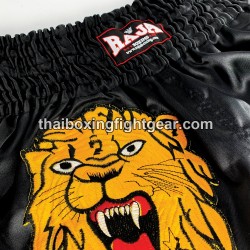 Raja Boxing pantalones cortos de Muay Thai "Lion" Negro Raja - 2