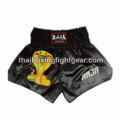 Raja Boxing pantalones cortos de Muay Thai "Snake" Negro Raja - 1