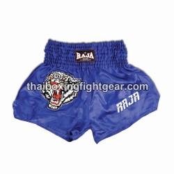 Raja Boxing pantalones cortos de Muay Thai "Tiger" Azul Raja - 1